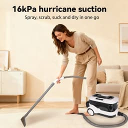 Lunekiss multifunctionele stofzuiger voor banken met 800W zuigkracht, 3L watertank en sprayfunctie voor tapijt en bekleding — thumbnail 5