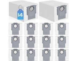 14 Stuks Stofzuigerzakken geschikt voor Roborock Q Revo/Qrevo S/Qrevo Pro/Qrevo Master/Qrevo Plus/Qrevo Curv/S8 MaxV Ultra/Saros 10R/P10S/V20/G20S Stofzuiger - Stofzuigerzak - Stofzuigerzakken - Grote Capaciteit Wegwerpzakken Vervanging