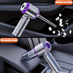 MakkelijkMooi Draadloze Krachtige Mini Stofzuiger - Kruimeldief - Handstofzuiger - Blazen én Zuigen - voor Auto, Kantoor en Kamperen — thumbnail 2