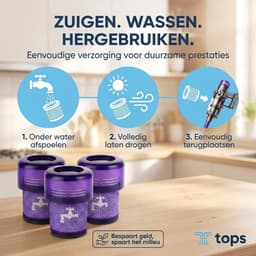 Tops filterset voor Dyson V11 – Geschikt voor alle V11 modellen (SV14 / SV15 / SV17 / SV28) – Wasbaar & Herbruikbaar – 3 stuks — thumbnail 3