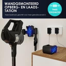 Elekiatech - Steelstofzuiger Draadloos - 50000Pa - 50 Min Gebruikstijd - 1.8L Stofbak - LED display – voor Harde Vloeren, Tapijt en Dierenharen - Zwart — thumbnail 5