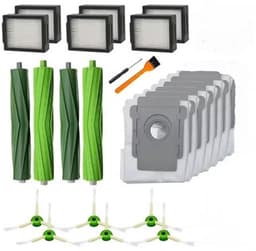 Accessoireset - 20-delige accessoireset geschikt voor iRobot Roomba I7+/I3+/I5+/I6+/J7+/J8+/E5 E6 E7 - 6 filters - 6 zijborstels - 2 rubberen borstels - 6 stofzakken - 1 kleine gele borstel - 1 schroevendraaier。 — thumbnail 1
