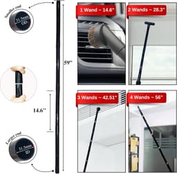 4-Pack Stofzuiger Verlengstangen 32mm - Universeel - Voor Shop Vac & Stofzuigers — thumbnail 3