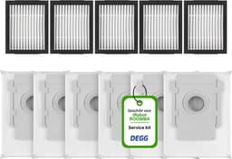DEGG® - Servicekit - Stofzuigerzakken & Hepa filters geschikt voor iRobot Roomba i8 i8+ i7 i7+ i6 i6+ i5 i5+ i4 i4+ i3 i3+ - 6x zakken 5x hepa filter - geschikt voor iRobot Roomba onderdelen - onderhoudspakket — thumbnail 1