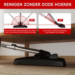 Elekiatech Steelstofzuiger - 5m Snoer - 25000Pa - 4 In 1 HEPA Filter - 1.3L Capaciteit Rood — thumbnail 5