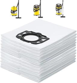 10 stuks stofzuigerzakken vliesfilterzakken stofzakken voor Kärcher WD4/WD5/WD6/MV4/KD3/WD3 - passend voor de Kärcher nat-/droogzuiger - filterzakken met 2 borstels — thumbnail 4
