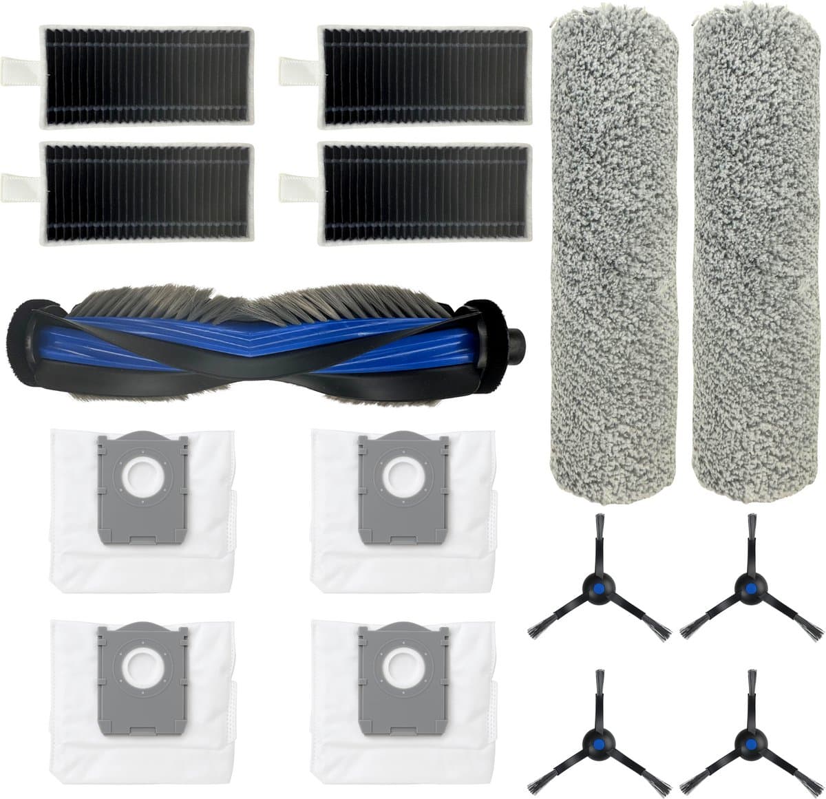 Accessoirespakket voor Ecovacs Deebot X8 Omni/X8 Pro Omni - Zak/Filter/Dweil/Zijborstel/Afzuigrol — afbeelding 1