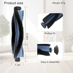 2 Stuks Haarrolborstels geschikt voor Eufy X10 Pro Omni - Stofzuiger onderdeel - Haarrolborstel - Accessoires voor veegmachines — thumbnail 2