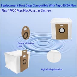 stofzuigerzakken - geschikt voor Tapo RV30 Max - RV30 Max Plus - RV20 Max Plus - RVA202 - 16*14*17cm - voor robotstofzuiger - reserveonderdelen - 9 stuks — thumbnail 4