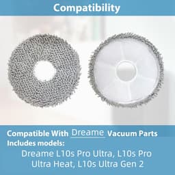 8 Stuks Dweilpads geschikt voor Dreame L10s Pro Ultra, L10s Pro Ultra Heat, L10s Ultra Gen 2 met grof haren - Stofzuiger onderdeel - Dweilpads — thumbnail 5