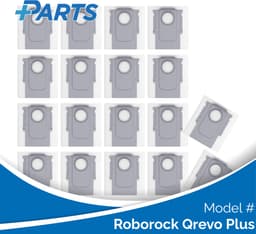 Roborock Qrevo Plus Stofzakken (18 Stuks, Plus.Parts® alternatief voor 8.02.0239) — thumbnail 1