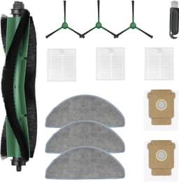 Accessoires gescht voor IRobot Roomba Combo 2 Essential/IRobot Roomba 105 Combo, 1 hoofdborstel, 3 schoonmaakdoeken, 3 filters, 3 zijborstels, 2 stofzakken, accessoireset — thumbnail 1