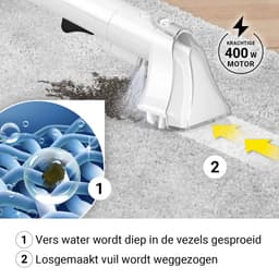 N8WERK Portable Clean meubel- en tapijtreiniger, licht en compact - vlekkenverwijderaar, krachtige 400 watt motor - schoon- en vuilwatertank — thumbnail 4