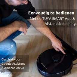 Lidar Robotstofzuiger met Dweilfunctie - Laser Navigatie - Y-mopping dweilrobot - geschikt voor huisdieren - met laadstation - CleanDays XR-500 — thumbnail 2