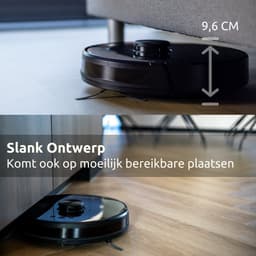 Lidar Robotstofzuiger met Dweilfunctie - Laser Navigatie - Y-mopping dweilrobot - geschikt voor huisdieren - met laadstation - CleanDays XR-500 — thumbnail 5