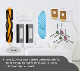 Replacements® Onderdelen geschikt voor Ecovacs Deebot Ozmo T5 - T8 - T9 - N8 - 13-delig — thumbnail 1