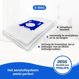 DEGG® - 20x Stofzuigerzakken geschikt voor Philips, AEG en Electrolux S-BAG - Premium kwaliteit - Stofzuigerzakken sbag - Voordeelverpakking - 20 STUK(S) — thumbnail 5