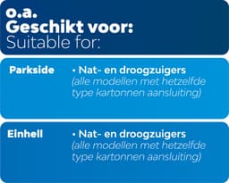 5x Dparts stofzuigerzakken geschikt voor Parkside en Einhell - microfleece zakken voor Lidl PNTF 23 - PTS 250 - PNTS 1250 - 1300 - 1400 - 1500 series - nat droog stofzakken — thumbnail 2