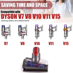 Verbeterde anti-wrap kleine elektrische borstelkop, geschikt voor dyson V7, V8, V10, V11 en V15 stofzuigers, geschikt voor banken, bedden, autostoelen en tapijten, vervangbare borstelkop. — thumbnail 2