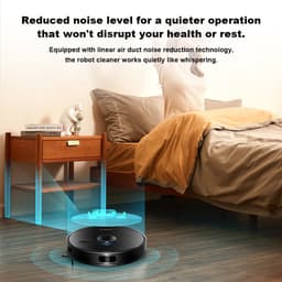 Liectroux M70 Pro 3-in-1 Robotstofzuiger met automatische leegstation, LiDAR-navigatie en 6500 Pa zuigkracht – Zwart — thumbnail 5