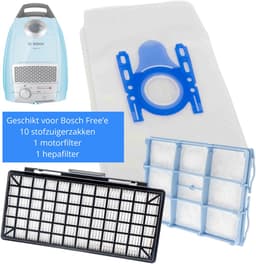 Kleanburg® Onderhoudsset geschikt voor Bosch Free'e, BSGL5 en BSGL6 - 10 Stofzuigerzakken, Motorfilter en HEPA Uitblaasfilter - Compatibel — thumbnail 2