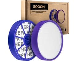 SQOON® Filterset geschikt voor Dyson DC19, DC20, DC21 en DC29 stofzuiger - Gelijk aan model: 900228-01 & 917819-01 - HEPA- en motorfilter voor optimale luchtfiltratie