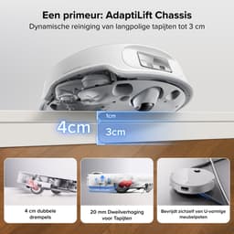Roborock Qrevo Curv 2 Pro-Robotstofzuiger Met Dweilfunctie-25.000 Pa-7,98 cm Ultraslank Ontwerp-Dweilen met warm water-Reactieve AI-Obstakelherkenning-100℃ Heetwaterwas-Zelfreinigend-Automatische droging-Slimme spraakassistent — thumbnail 5