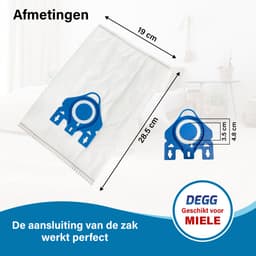 DEGG® - Stofzuigerzakken GN - Geschikt voor Miele GN - Premium Quality - Geschikt voor Miele Complete C2 & C3 , Classic C1 - Kwaliteit gelijk aan Origineel - 10 STUK(S) — thumbnail 2