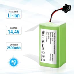 ElegaTech Batterij Geschikt voor RoboVac 11, 11S, 11S Max, 12, 15C Max, 30C Max, 35X & DEEBOT N79S - Vervangende Accu 14.4V 3200 mAh Geschikt voor Automatische Robovac Stofzuigers — thumbnail 2