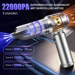 Kruimeldief Draadloos - Auto Stofzuiger - Handstofzuiger - Zilver - Purple — thumbnail 2
