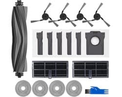 Accessoireset voor Dreame L10s Ultra Gen 3, X40 Ultra Complete en L40 Ultra Robotstofzuiger – 1 Hoofdborstel, 2 Filters, 4 Zijborstels, 4 Dweildoeken, 6 Stofzakken, 1 Reinigingsborstel