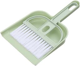 Mini Bezem Stoffer - Kleine Set - Bureau Schoonmaken - Compact Ontwerp - 17x10.5cm - Groen — thumbnail 2