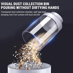 Mini handstofzuiger auto draadloos 5000 Pa 90W Wit, USB-C oplaadbaar draagbare vacuümreiniger voor auto, thuis en kantoor voor meerdere toepassingsscènes — thumbnail 3
