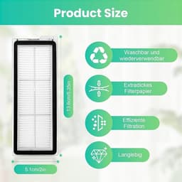 8 stuks HEPA-filter accessoires voor Roborock QV 35A, QV35S, Qrevo S, Qrevo Pro, Qrevo Curv, Qrevo Edge, Qrevo Curv S5X, Qrevo Edge S5A en Qrevo S5V robotstofzuiger — thumbnail 4