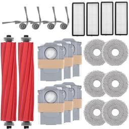 Accessoire-vervanging voor Roborock Qrevo serie - QV 35A, QV 35S, QR 598, QR 798 robotstofzuiger, 2 hoofdborstels, 4 zijborstels, 4 HEPA-filters, 6 reinigingsdoeken, 6 stofzakken — thumbnail 1