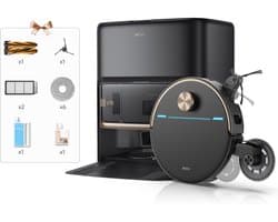 MOVA V70 Ultra Complete X Robotstofzuiger – 42.000Pa – Dweilfunctie – 9cm Obstakel – Zelflerend – Zwart