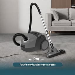 VALI® Stofzuiger Zonder Zak - Compact en Licht - Stofzuiger - Zwart/Grijs - 33cm x 25cm x 42cm — thumbnail 2