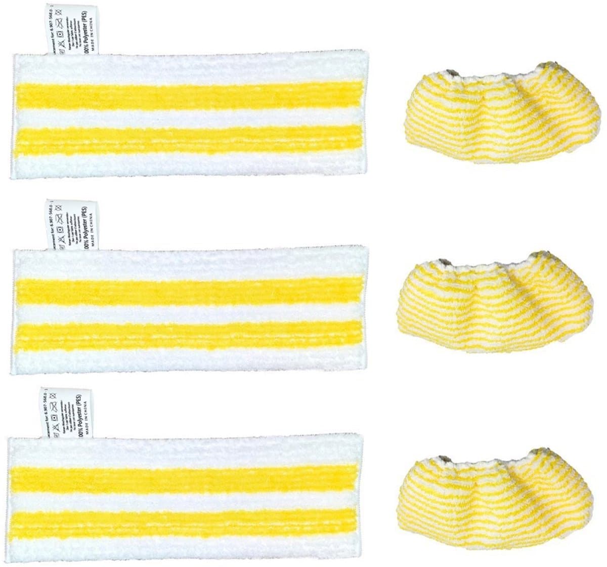 Stoomreiniger Accessoires - 3 Stuks Doekstrips en 3 Stuks Doekhoezen, Compatibel met Duitse Karcher SC1/SC2/SC3/SC4/SC5/SV7 — afbeelding 1