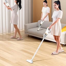 Draadloze Stofzuiger - Steelstofzuiger Krachtig - Snel Huis Schoon - 2-in-1 Functionaliteit - Lichtgewicht Ontwerp - Wit — thumbnail 4