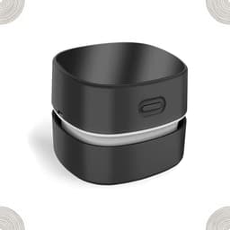 KZQ Bureaustofzuiger, mini-bureaustofzuiger, energiezuinig, tot 300 minuten batterijduur, draadloos ontwerp, 360° draaibaar, geschikt voor het reinigen van haar, stof en computertoetsenborden (zwart, USB-oplaadbaar). — thumbnail 1