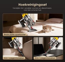 Elekiatech - Steelstofzuiger Draadloos - 70000Pa - 70 Min - 2200 mAh Accu * 2 - Paar — thumbnail 5