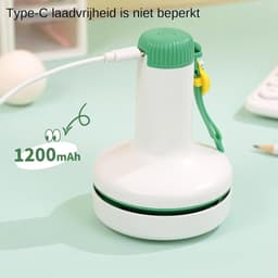 Mini Stofzuiger - Bureau Reiniger - Toetsenbord Schoonmaken - Draadloos Oplaadbaar - Compact Formaat - Wit — thumbnail 4