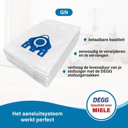 DEGG® - Stofzuigerzakken - Geschikt voor Miele GN - Top Kwaliteit - Complete C3 & C2 - Classic C1 - Kwaliteit gelijk aan Origineel - 6 STUK(S) — thumbnail 2