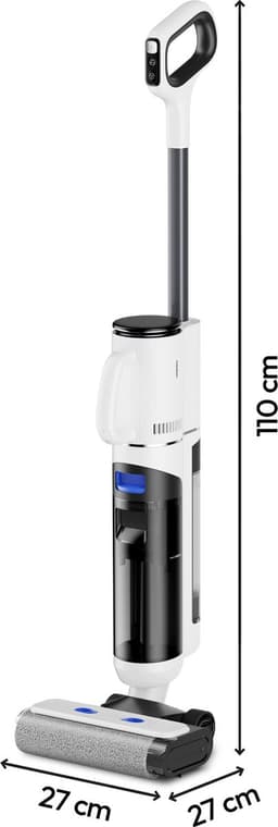 MEDION H30 harde vloerenreiniger met zuigfunctie (2in1, snoerloos, oplaadbare accu, vloerreiniger, borstelrol, aparte schoon- en vuilwatertank, zelfreinigende functie, LED-display, MD11935) — thumbnail 4