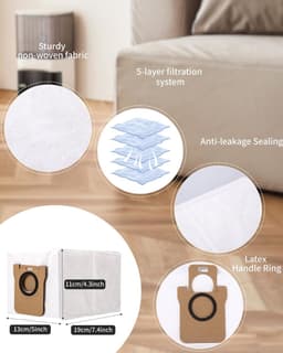 Reserveonderdelen accessoireset Geschikt voor Dreame L10s Ultra / L10 Ultra/robotstofzuiger, 1 hoofdborstel, 7 zijborstels, 4 filters, 6 dweilpads, 4 stofzakken, 1 x reinigingsborstel, — thumbnail 4