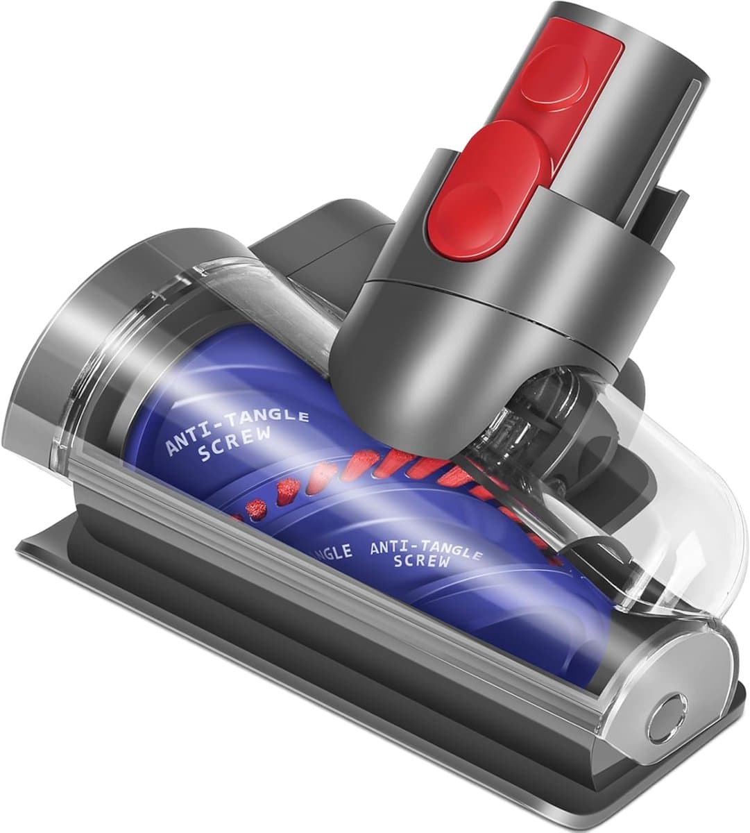 ZENC® Anti Klit Borstel Geschikt Voor Dyson Steelstofzuiger V15, V11, V10, V8 & V7 - Mini Turbo Zuigmond - Matrasborstel - Opzetstuk - Stofzuigermondstuk - Mondstuk - Stofzuigeraccessoires - Grijs — afbeelding 1