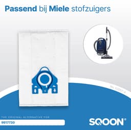 SQOON® Kwaliteit stofzuigerzakken geschikt voor Miele HyClean G/N - Miele 9917730 - o.a. Miele Complete C2, Complete C3, Classic C1, S8, S5, S2 Series — thumbnail 2