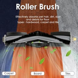(10 stuks) vervangende onderdelen geschikt voor ECOVACS DEEBOT DEEBOT X1 OMNI X1 PRO OMNI X1 OMNI T10 OMNI robotstofzuiger accessoireset, 1 rolborstel, 3 HEPA-filters, 6 zijborstels — thumbnail 2
