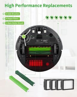 Onderhoudspakket Reserveonderdelen geschikt voor iRobot Roomba i/e/j serie, i7 i7+ i3 i3+ i4 i4+ i6 i6+ j7 j7+E5 E6 E7, vervangende accessoires borstel voor roomba, 1 hoofdborstels, 4 filters, 6 zijborstels — thumbnail 3