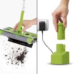 Swivel Sweeper Batterijbezem - Gemakkelijk kruimels oprapen - Snoerloos, zakloos & oplaadbaar - Vloerveger met scharnierende koppeling & 360° rotatie - Maximale flexibiliteit - Moeiteloos schoonmaken — thumbnail 2